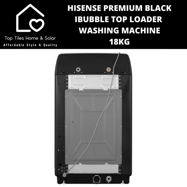 Hisense Premium Black iBubble Top Loader Washing Machine - 18kg