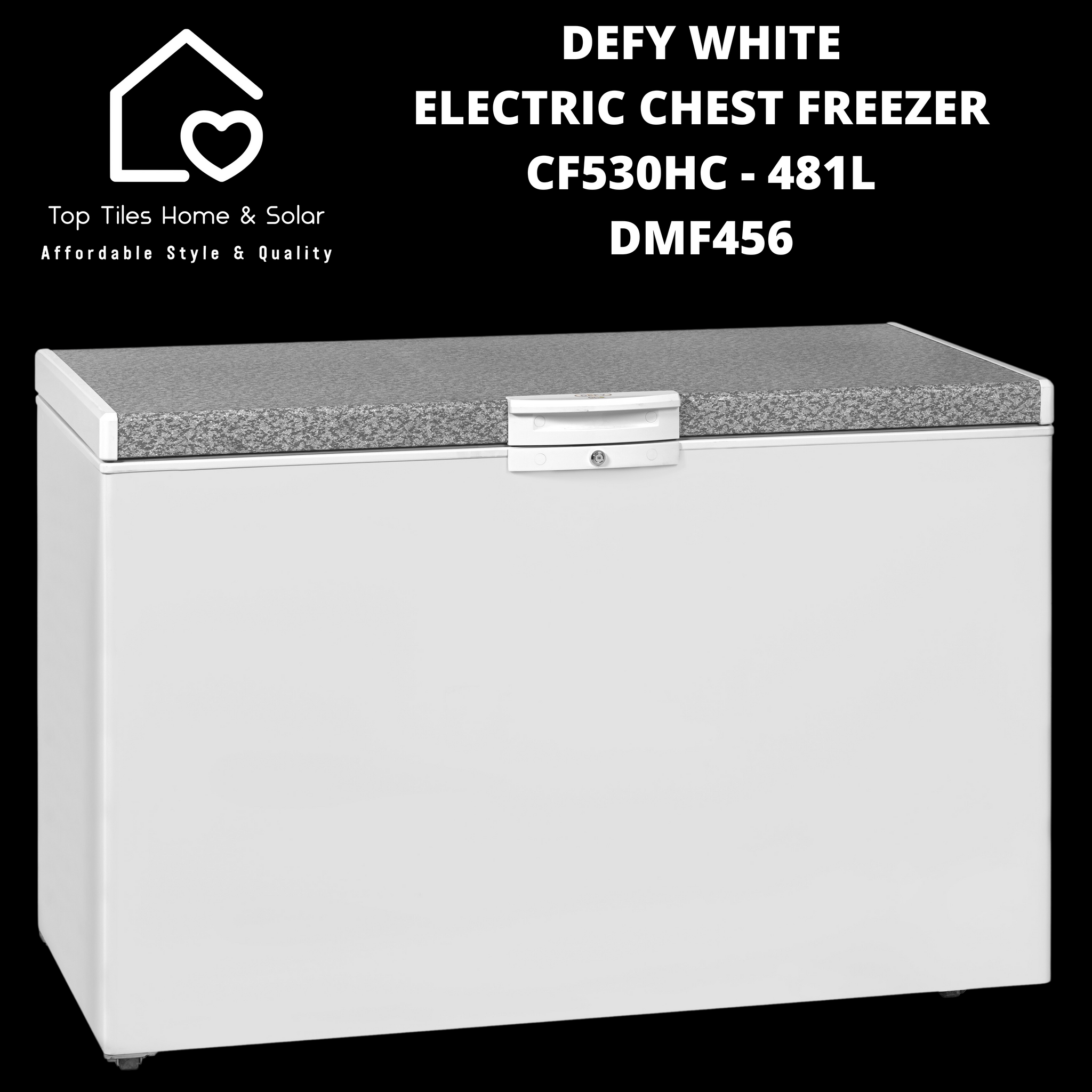 Defy White Electric Chest Freezer CF530HC - 481L DMF456 – Top