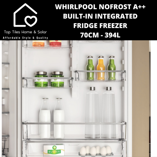 Whirlpool NoFrost A++ Built-in Integrated Fridge Freezer 70cm - 394L