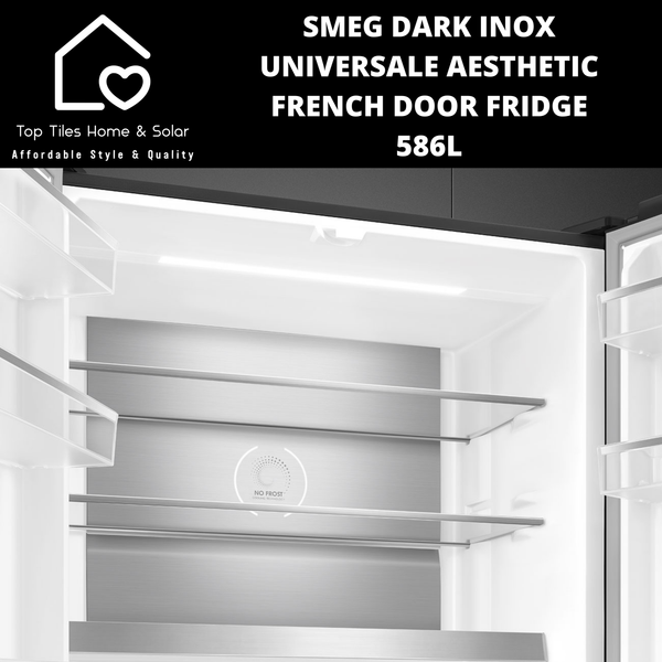 Smeg Dark Inox Universale Aesthetic French Door Fridge - 586L