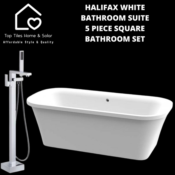 Halifax White Bathroom Suite - 5 Piece Bathroom Set