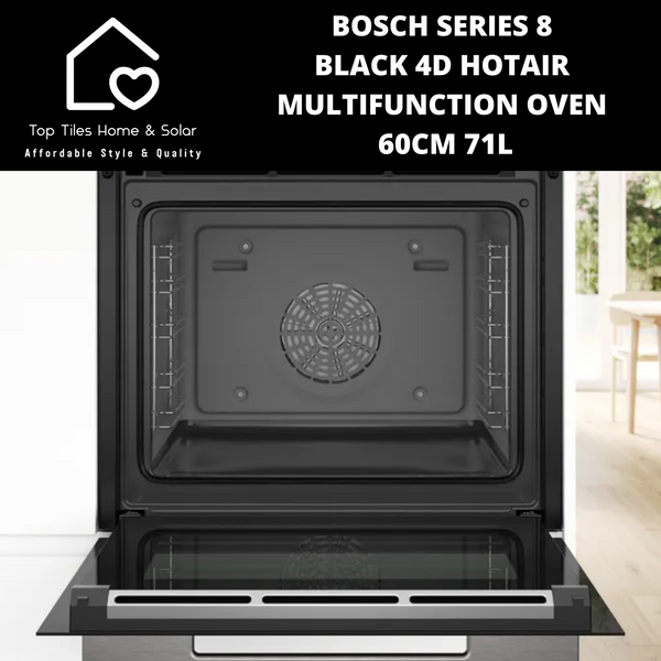 Bosch Series 8 - Black 4D HotAir Multifunction Oven - 60cm 71L