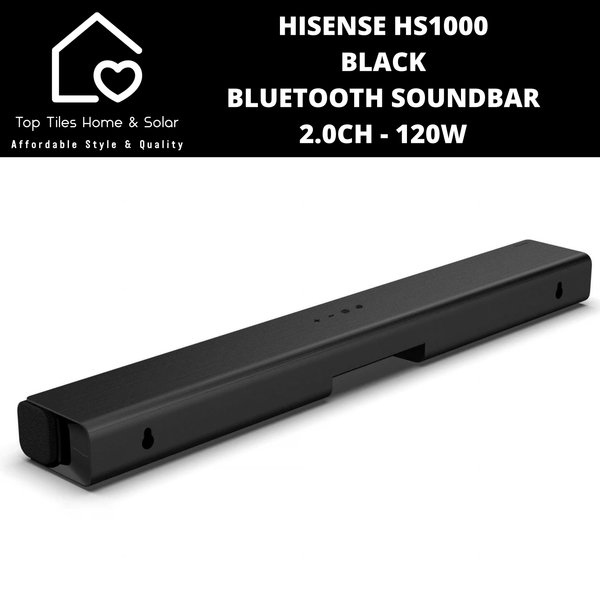 Hisense HS1000 Black Bluetooth Soundbar 2.0Ch - 120W