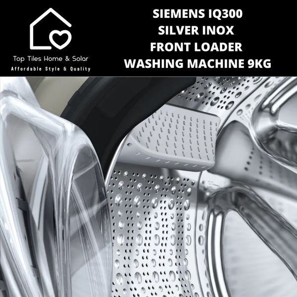 Siemens iQ300 - Silver Inox Front Loader Washing Machine - 9kg