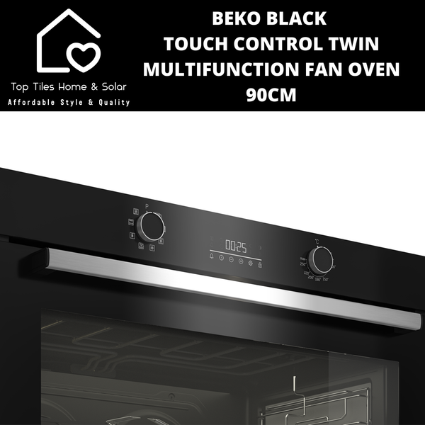 Beko Black Touch Control Twin Fan Multifunction Fan Oven 100L - 90cm