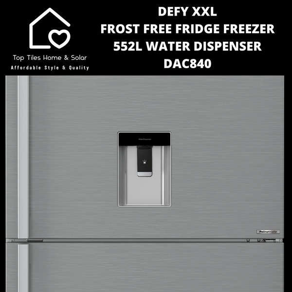 Defy XXL Frost Free Combi Fridge Freezer - 552L Water Dispenser DAC840