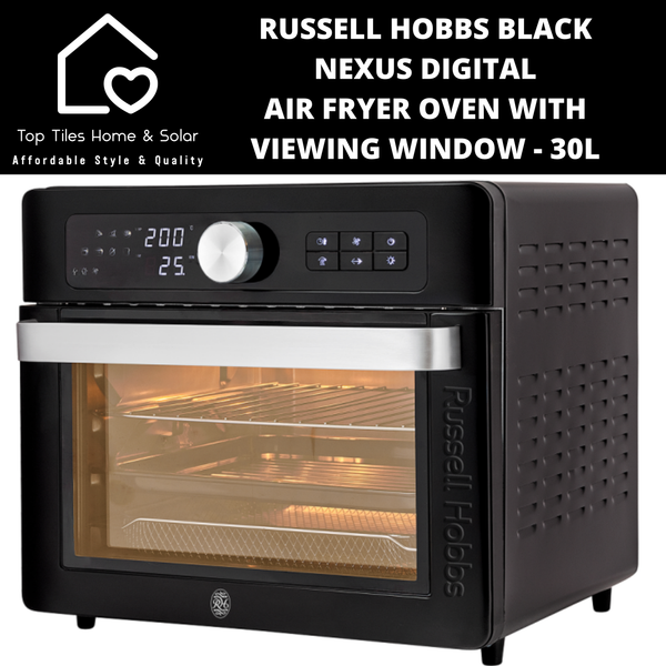 Russell Hobbs Black Nexus Digital Air Fryer Oven with Viewing Window - 30L