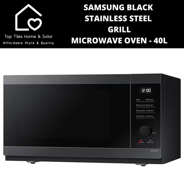 Samsung Black Stainless Steel Grill Microwave Oven - 40L