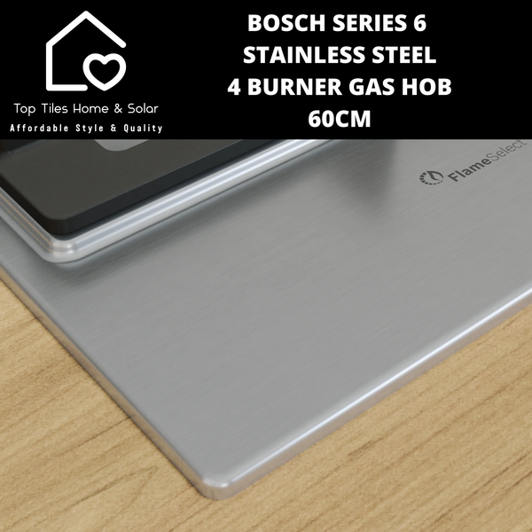 Bosch Series 6 - Stainless Steel 4 Burner Gas Hob - 60cm