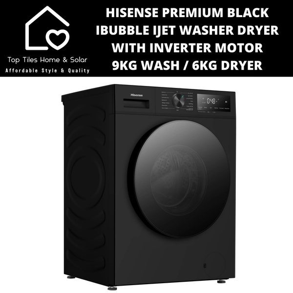 Hisense Premium Black iBubble iJet Washer Dryer with Inverter Motor - 9/6kg Washer Dryer