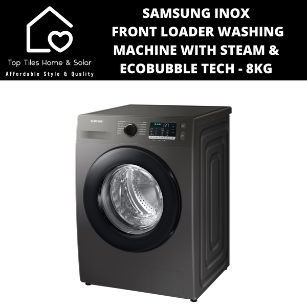 Samsung Front Loader Washing Machine with Steam & EcoBubble Tech - 8kg
