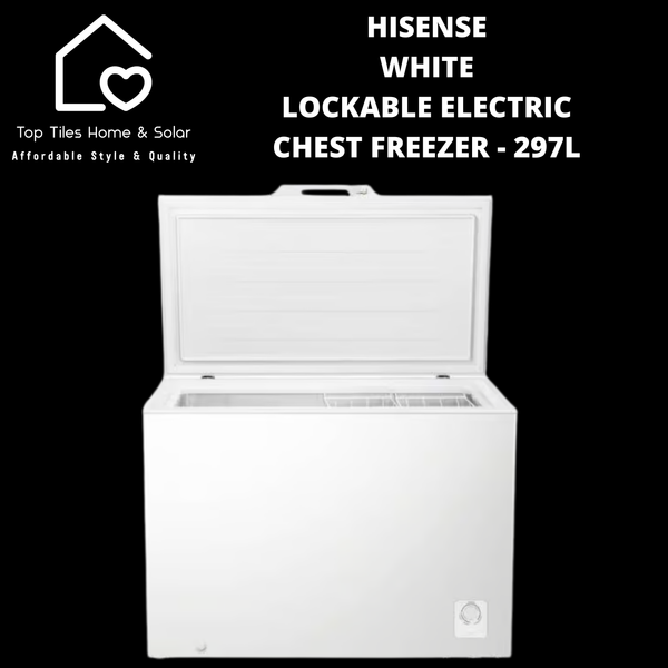 Hisense White Lockable Electric Chest Freezer - 297L