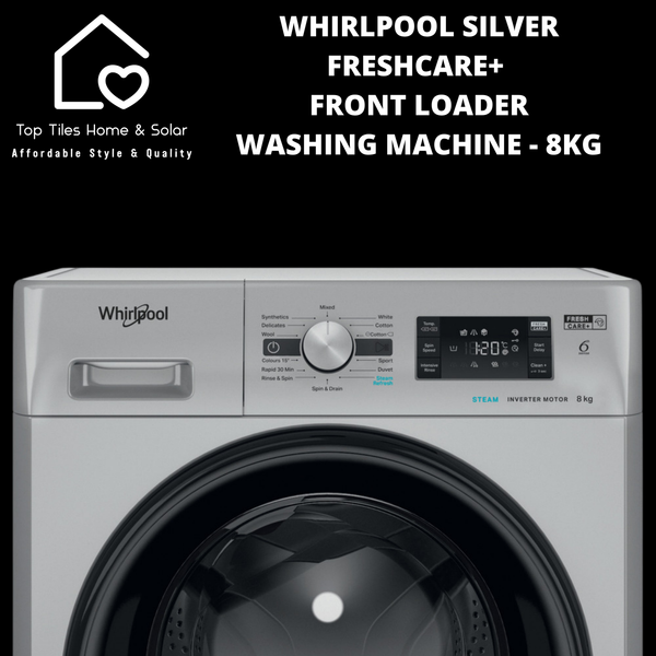 Whirlpool Silver FreshCare+ Front Loader Washing Machine - 8kg
