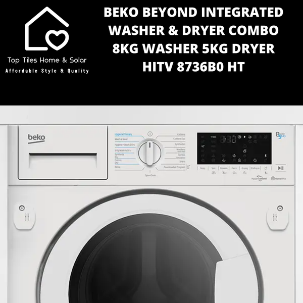 Beko Beyond Integrated Washer & Dryer Combo -  8kg Washer 5kg Dryer HITV 8736B0 HT