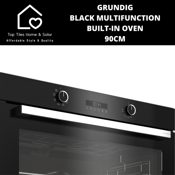 Grundig Black Multifunction Built-in Oven - 900mm 100L