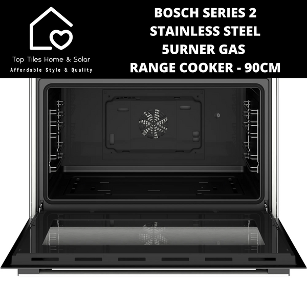 Bosch Series 2 - 5urner Gas Range Cooker - 900mm