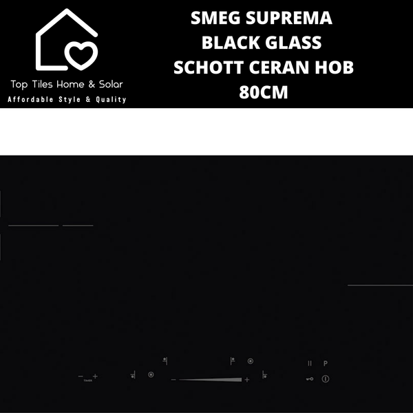Smeg Suprema Black Glass Schott Ceran Hob - 80cm