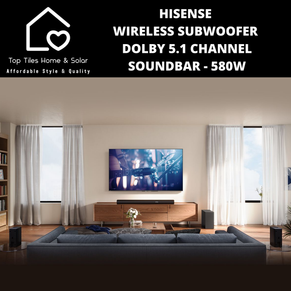 Hisense Wireless Subwoofer Dolby 5.1 Channel Soundbar - 580W