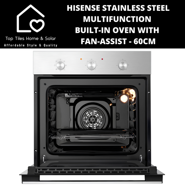 Hisense Stainless Steel Multifunction Built-in Oven With Fan-Assist - 60cm