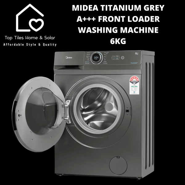 Midea Titanium Grey A+++ Front Loader Washing Machine - 6kg