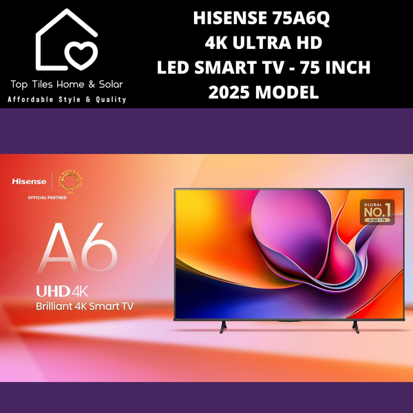 Hisense 75A6Q 4K ULTRA HD LED Smart TV - 75 Inch 2025 MODEL
