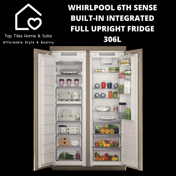Whirlpool 6th Sense Built-in Integrated Full Upright Fridge - 306L