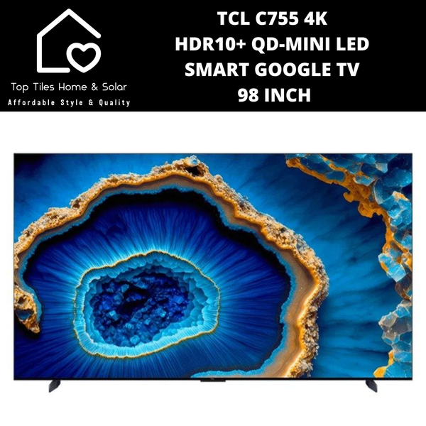 TCL C755 4K HDR10+ QD-Mini LED Smart Google TV - 98 Inch