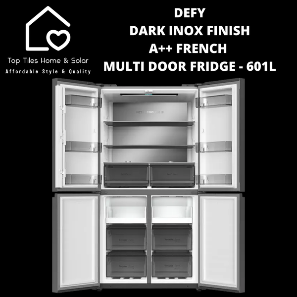 Defy Dark Inox Finish A++ French Multi Door Fridge - 601L