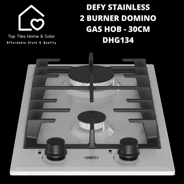 Defy Stainless 2 Burner Domino Gas Hob - 30cm DHG134
