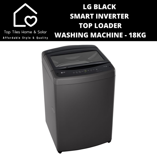 LG Black Smart Inverter Top Loader Washing Machine - 18kg
