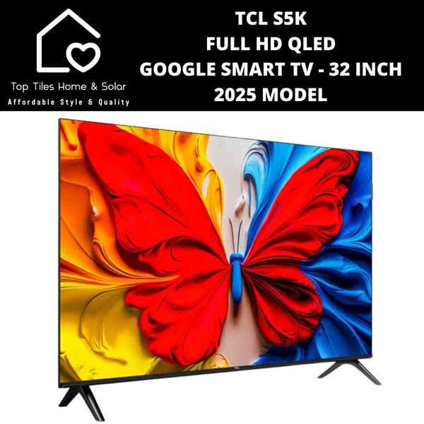 TCL S5K Full HD QLED Google Smart TV - 32 Inch 2025 MODEL
