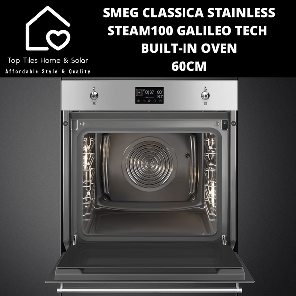 Smeg Classica Stainless Steam100 Galileo Tech Built-in Oven – 60cm
