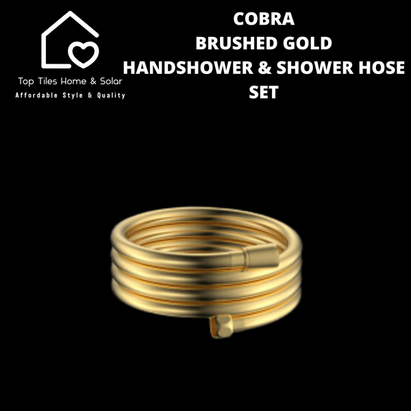 Cobra Brushed Gold Handshower & Shower Hose Set