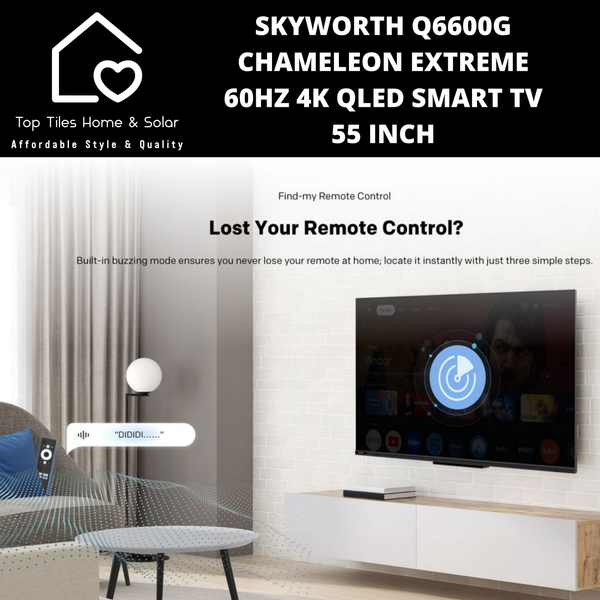 Skyworth Q6600G Chameleon Extreme 60Hz 4K QLED Smart TV - 55 Inch