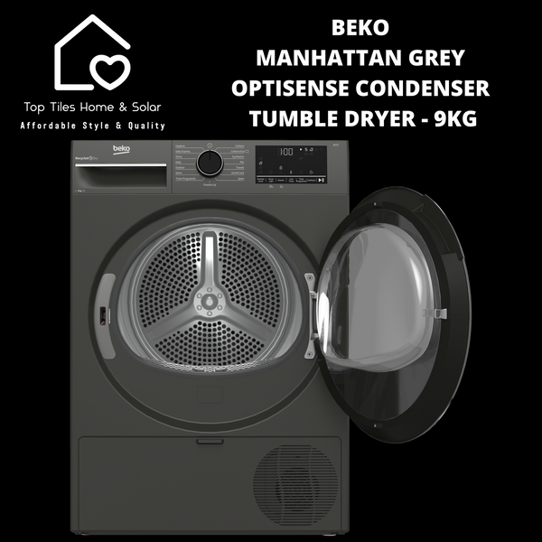 Beko Manhattan Grey OptiSense Condenser Tumble Dryer - 9kg