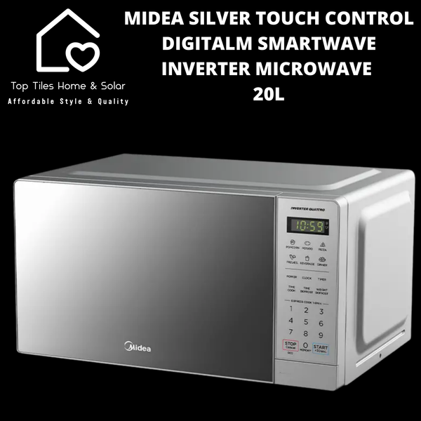 Midea Silver Digital Touch Control SmartWave Inverter Microwave - 20L