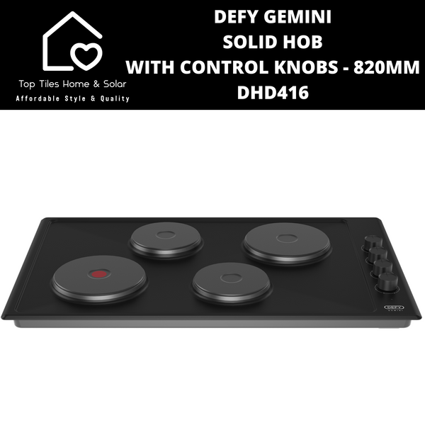 Defy Gemini Solid Hob With Control Knobs - 820mm DHD416
