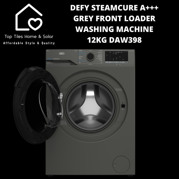 Defy SteamCure A+++ Grey Front Loader Washing Machine - 12kg DAW398