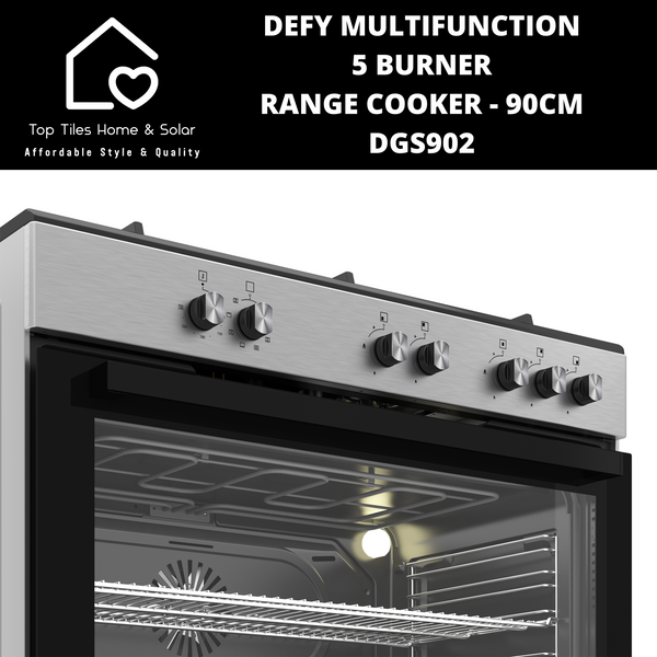 Defy Multifunction 5 Burner Gas Range Cooker - 90CM DGS902