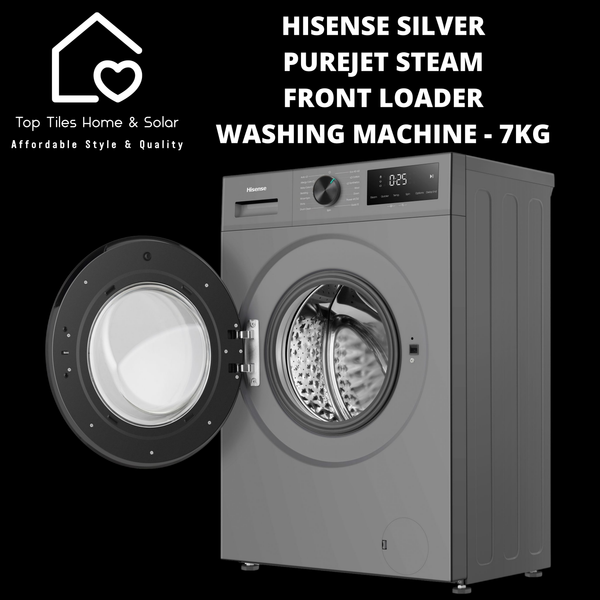 Hisense Silver PureJet Steam Front Loader Washing Machine - 7kg