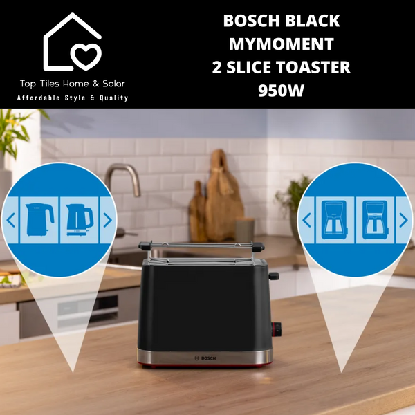 Bosch Black MyMoment 2 Slice Toaster - 950W