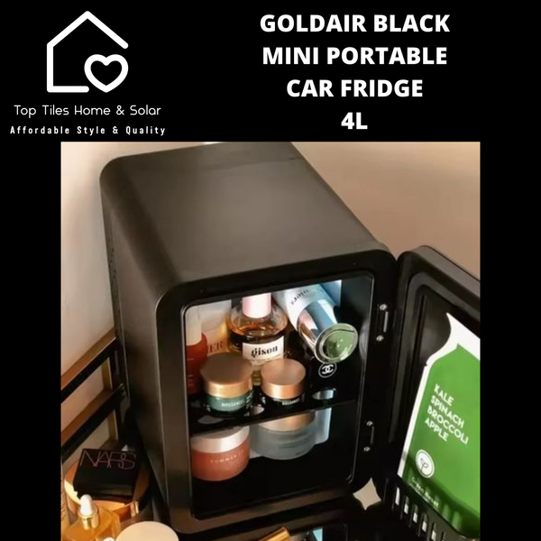 Goldair Black Mini Portable Car Fridge - 4L