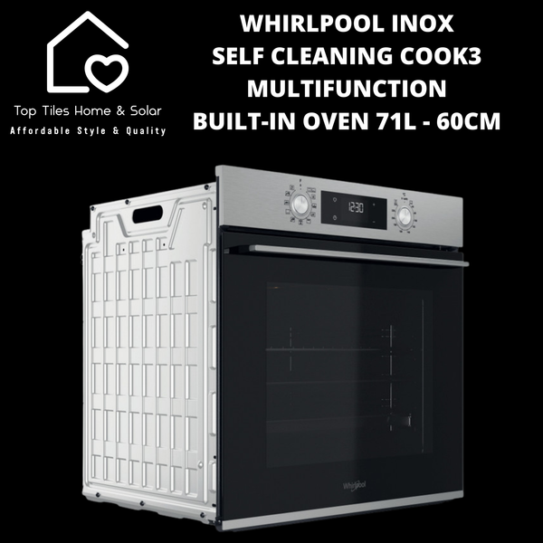 Whirlpool Inox Self Cleaning Cook3 Multifunction Built-In Oven 71L - 60cm