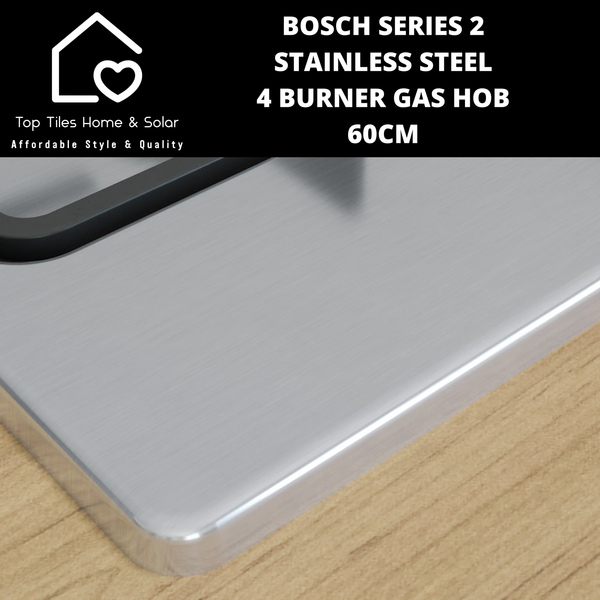 Bosch Series 2 - Stainless Steel 4 Burner Gas Hob - 60cm