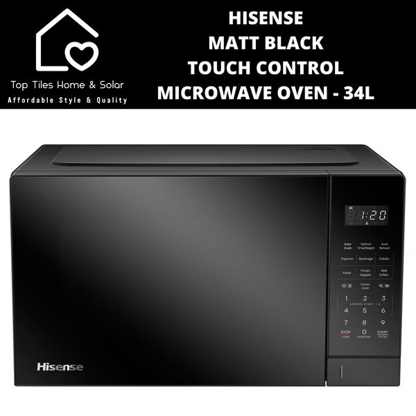 Hisense Matt Black Touch Control Microwave Oven - 34L
