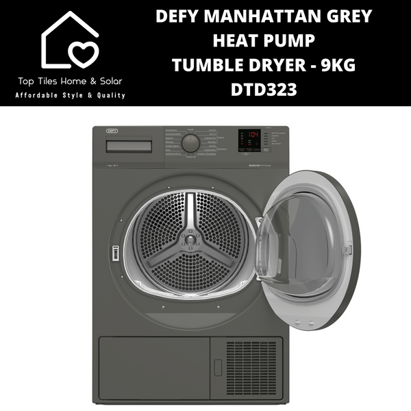 Defy Manhattan Grey Heat Pump Tumble Dryer - 9kg DTD323