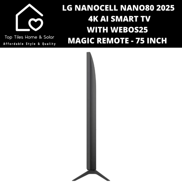 LG NanoCell NANO80 4K AI Smart TV with webOS25 Magic Remote 2025 - 75 Inch