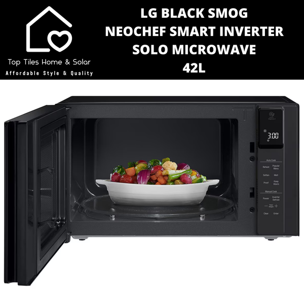 LG Black Smog NeoChef Smart Inverter Solo Microwave - 42L