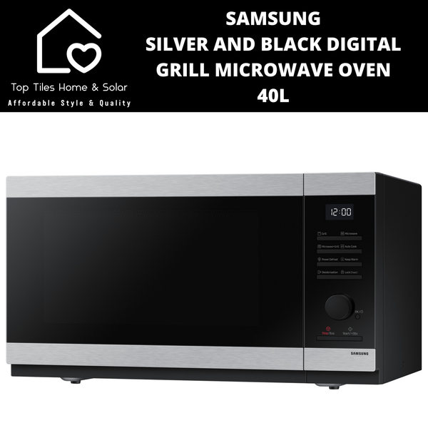 Samsung Silver and Black Digital Grill Microwave Oven - 40L
