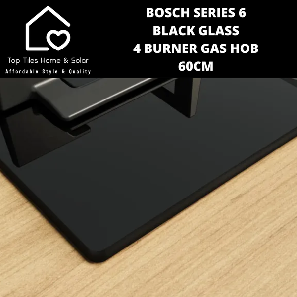Bosch Series 6 - Black Glass 4 Burner Gas Hob - 60cm